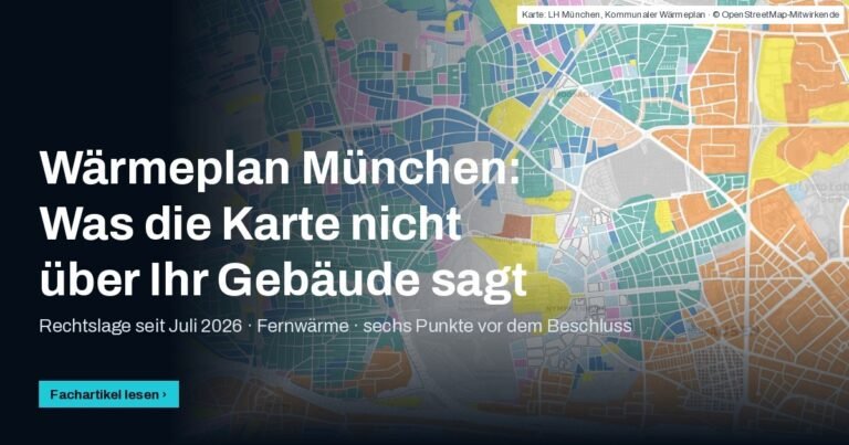 Ausschnitt aus dem Kartenportal des Münchner Wärmeplans mit nebeneinanderliegenden Gebietskategorien in Moosach, Obermenzing und Nymphenburg