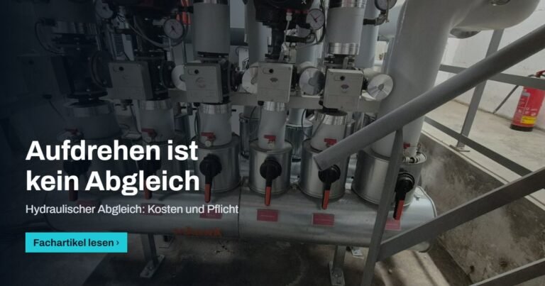 Titelbild zum Fachartikel: Ein Heizkörper wird warm, der andere nicht — was ein hydraulischer Abgleich kostet und wann er Pflicht ist